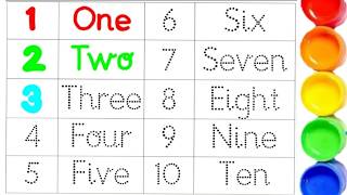 1 to 100 numbers name UKG LKG || 1 to 10 spelling | Numbers name 1 to 10 || Learn numbers | S73