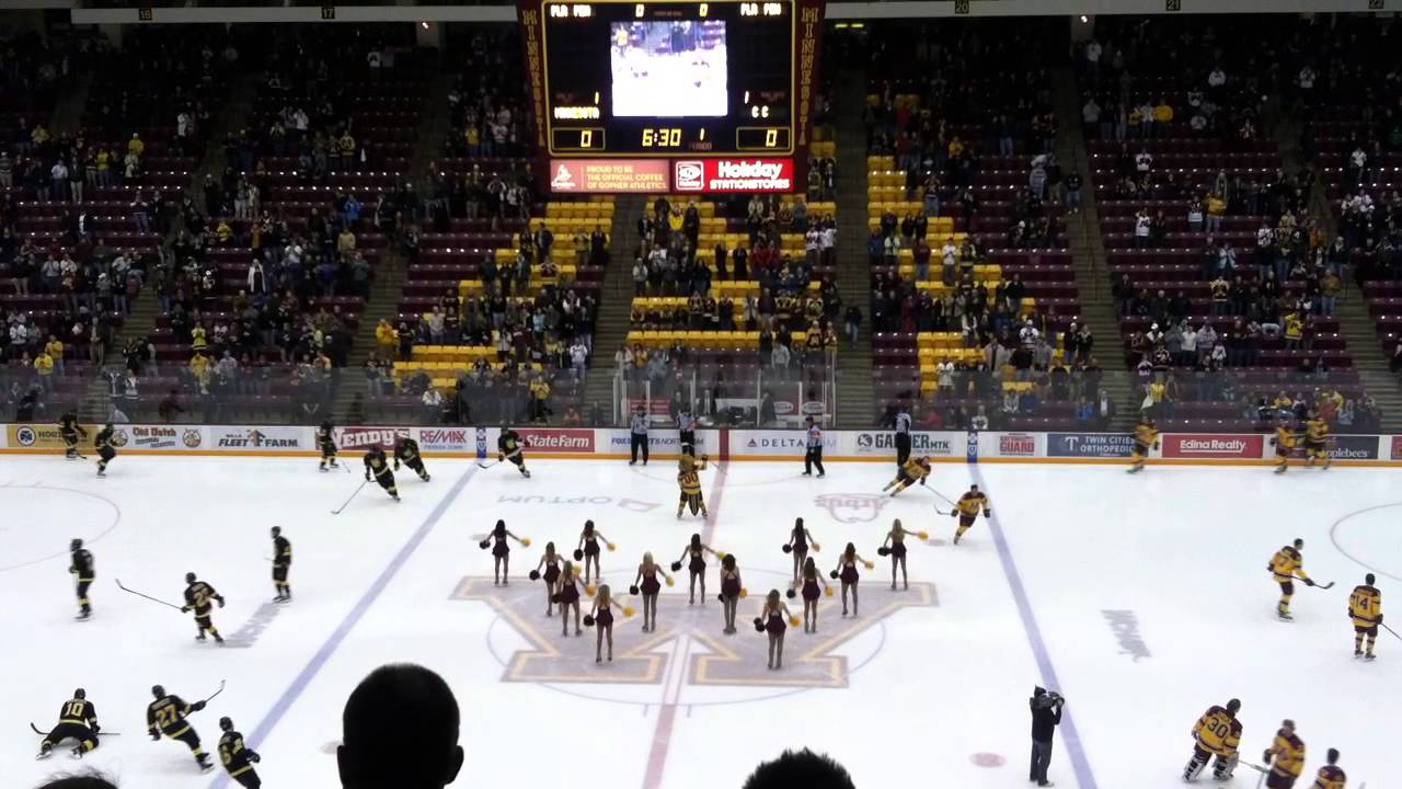 2011-2012 Gopher Hockey Cheerleaders: pre-game Minnesota Rouser