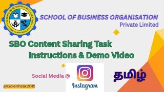 SBO Content Shareing Task Instructions &amp; Demo Video at Tamil 
