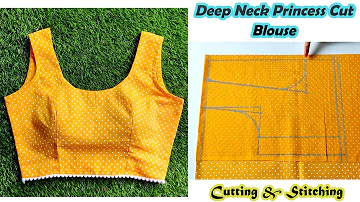 Padded Blouse Cutting And Stitching | 32 Size Princess Cut Blouse | Stitch By Stitch