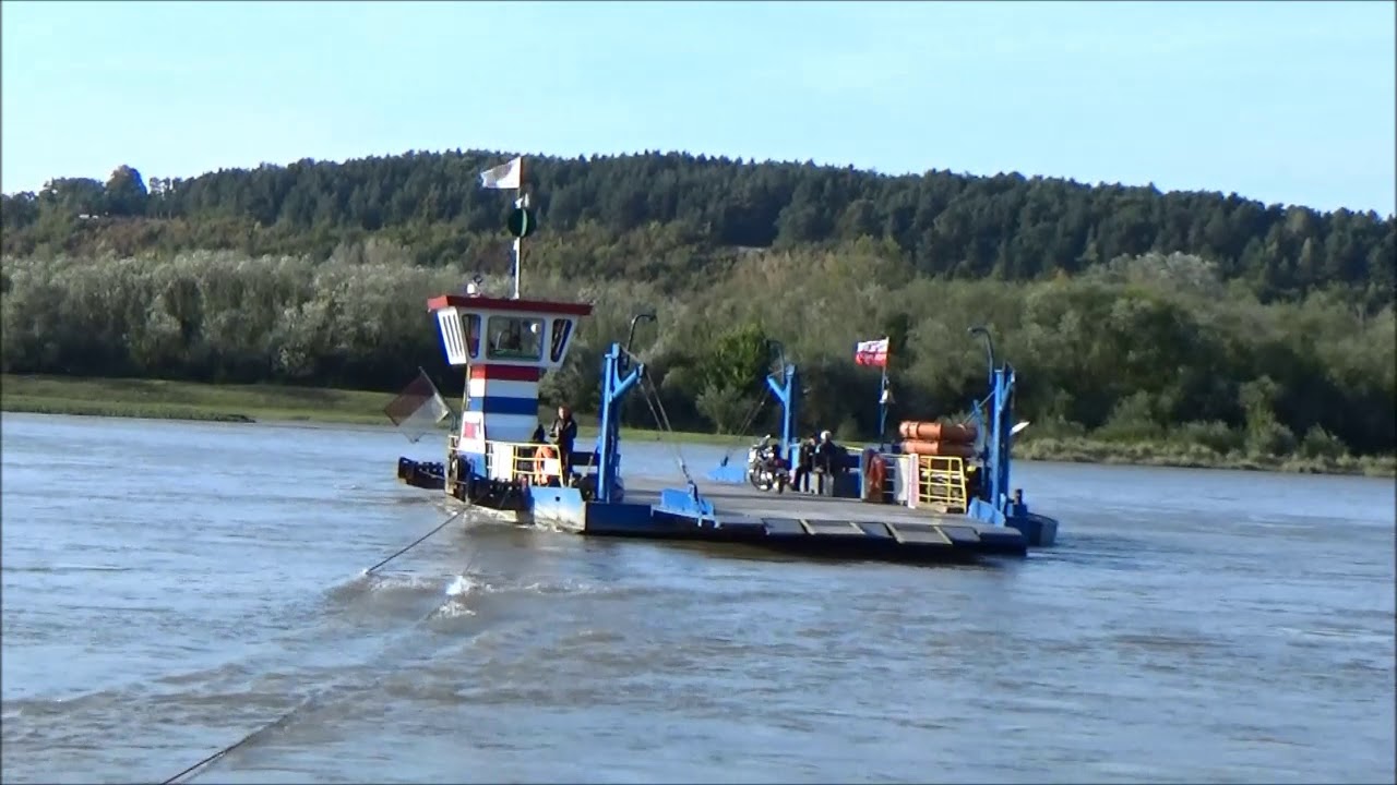 Przeprawa Promowa na Wiśle Kazimierz Dolny⬇⬆Janowiec - YouTube