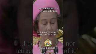 Elizabeth II and her service to the nation.