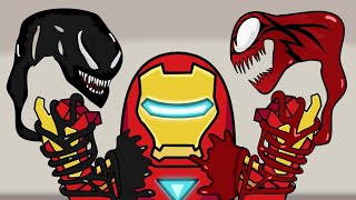 Ironman vs Venom and Carnage in Among us Full Movie  Spiderman  Avengers Cartoon Movie