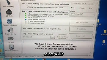 v2.1.4 vvdi mb bga tool calculate W204 W207 all key lost key password