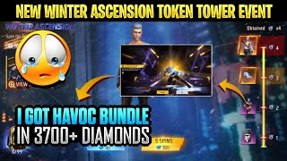 Free Fire Winter Ascension Token Tower Event on Tamil | 3700+ Diamonds Rip | De Aakash Gaming