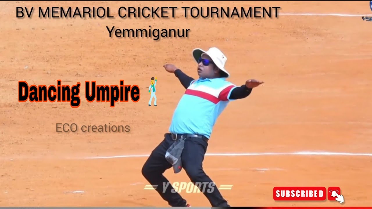 🕺🔥 Yemmiganur lo Dancing Umpire 💃🏏 | BV Memorial Mega Cricket Tournament 🎉🔥