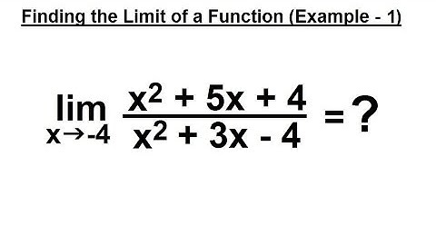 Calculus 1: Limits & Derivatives (14 of 27) Finding the Limits of a Function - Example 1