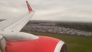 Jet2 Boeing 737800 turbulent approach and landing into Manchester Airport | GGDFS