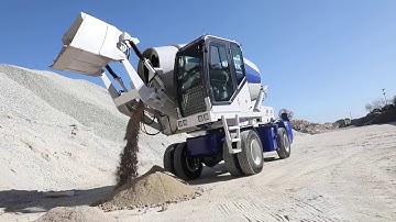 AIMIX Self-loading concrete mixer discharge video