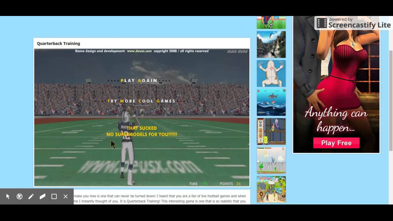 Quarterback Training /Agar.io With Awesomety08