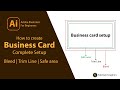 How to setup Business card Document in Adobe Illustrator | Business card size | How to make Guides