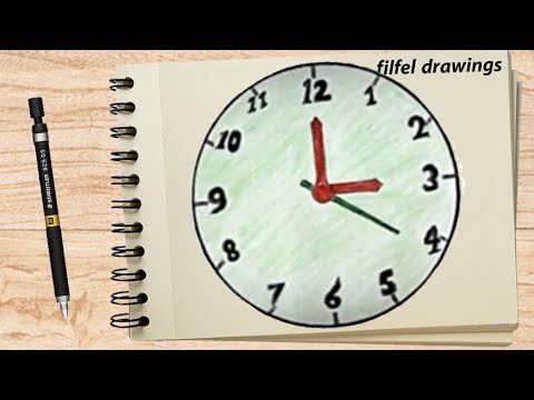 فيديو: كيفية رسم ساعة بقلم رصاص خطوة بخطوة