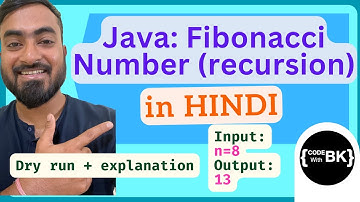 Java program to find the nth fibonacci number using recursion | Java coding in Hindi