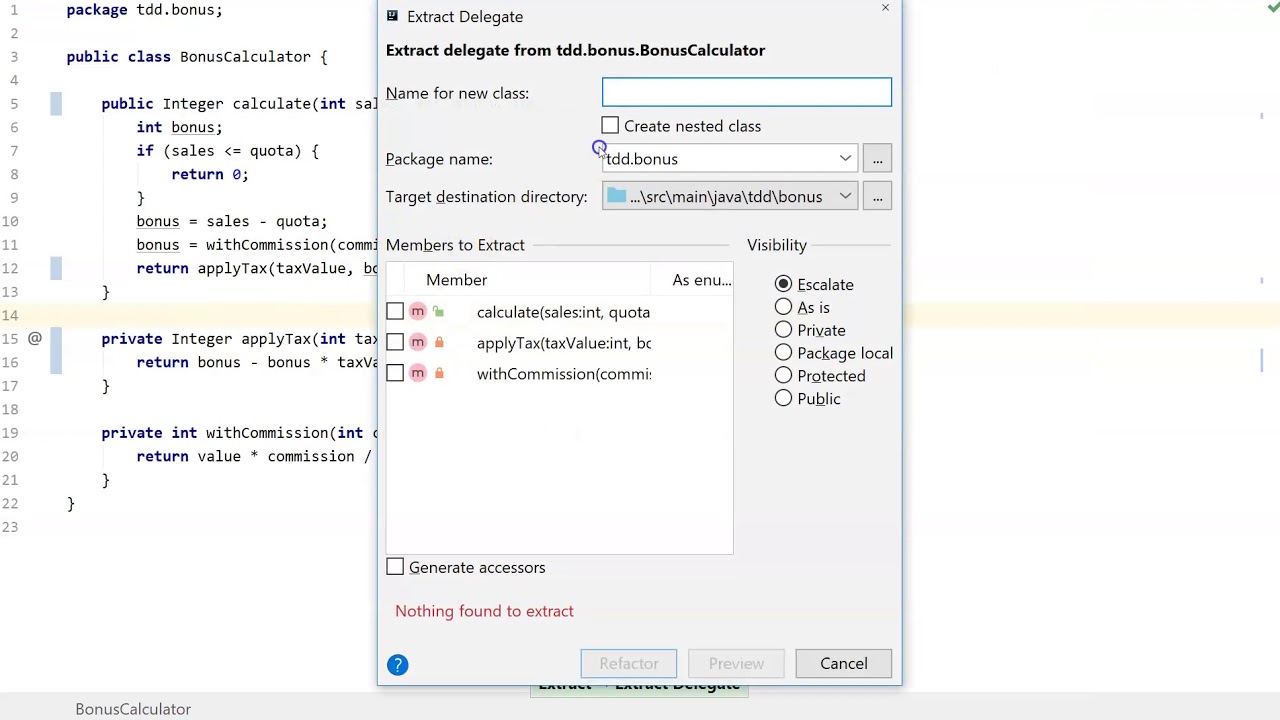 Extract Delegate Refactoring in Intellij Idea - YouTube