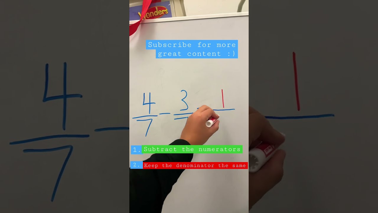 Math Antics Subtracting Fractions