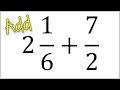 Adding Mixed Numbers and Improper Fractions Quiz