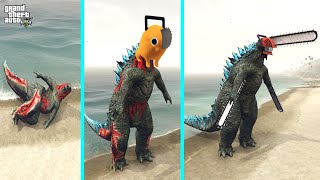 GTA 5 - Godzilla Chainsaw (Quỷ Cưa Thằn Lằn phóng xạ) xuất hiện | GHTG