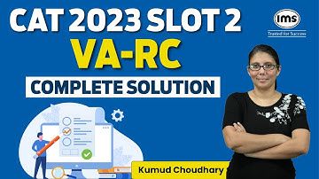 CAT 2023 Slot 2 VARC Solution | CAT 2023 Slot 2 Solved Paper | CAT 2023 Answer Key | Kumud Choudhary