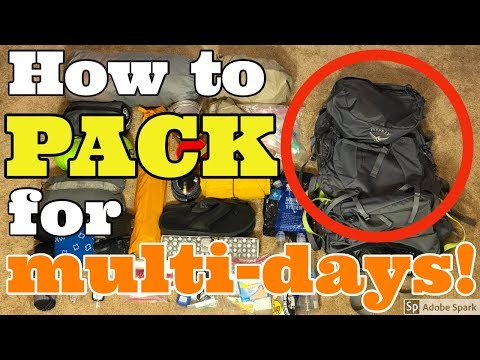 Como organizar corretamente e Pacote Caminhadas Backpack (Overnight)
