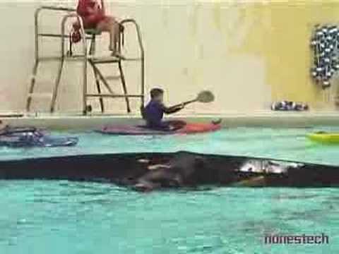 greenland style kayak rolling pool session - YouTube