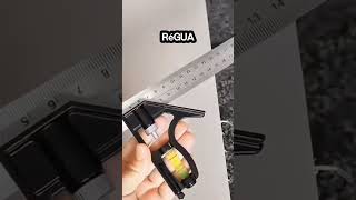 Stainless steel combination elbow square with level, 30cm (12 inches) tool.