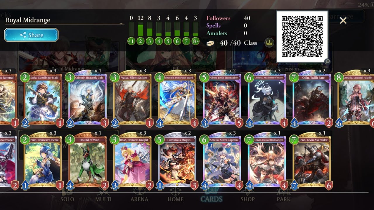 Shadowverse World's Beyond (Infinity Evolved) Midrange Sword Gameplay - 1