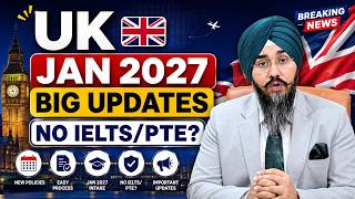 UK 🇬🇧 JAN 2027 BIG UPDATESNO IELTS/PTE ? | STUDY VISA UPDATES 2026 | USA CANADA UK
