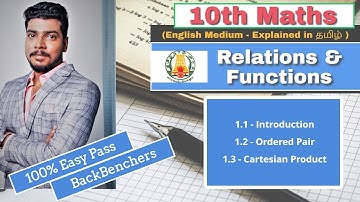 1.Relations & Functions - Introduction, Ordered Pair , Cartesian Product