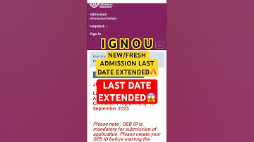 IGNOU ADMISSION DATE EXTENDED OR NOT?😱 IGNOU ADMISSION LAST DATE 2025🔥IGNOU ADMISSION 2025 #ignou