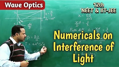 Numerical on Interference of light | wave optics | 12th | Physics notes #umeshrajoria  #cbse