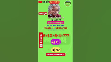Iqtest video #shortsviral #maths #canyouanswer