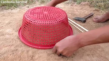 Amazing Technology | Simple Bird Trap DIY Using Red Basket