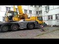 Подъем груза при помощи крана Liebherr