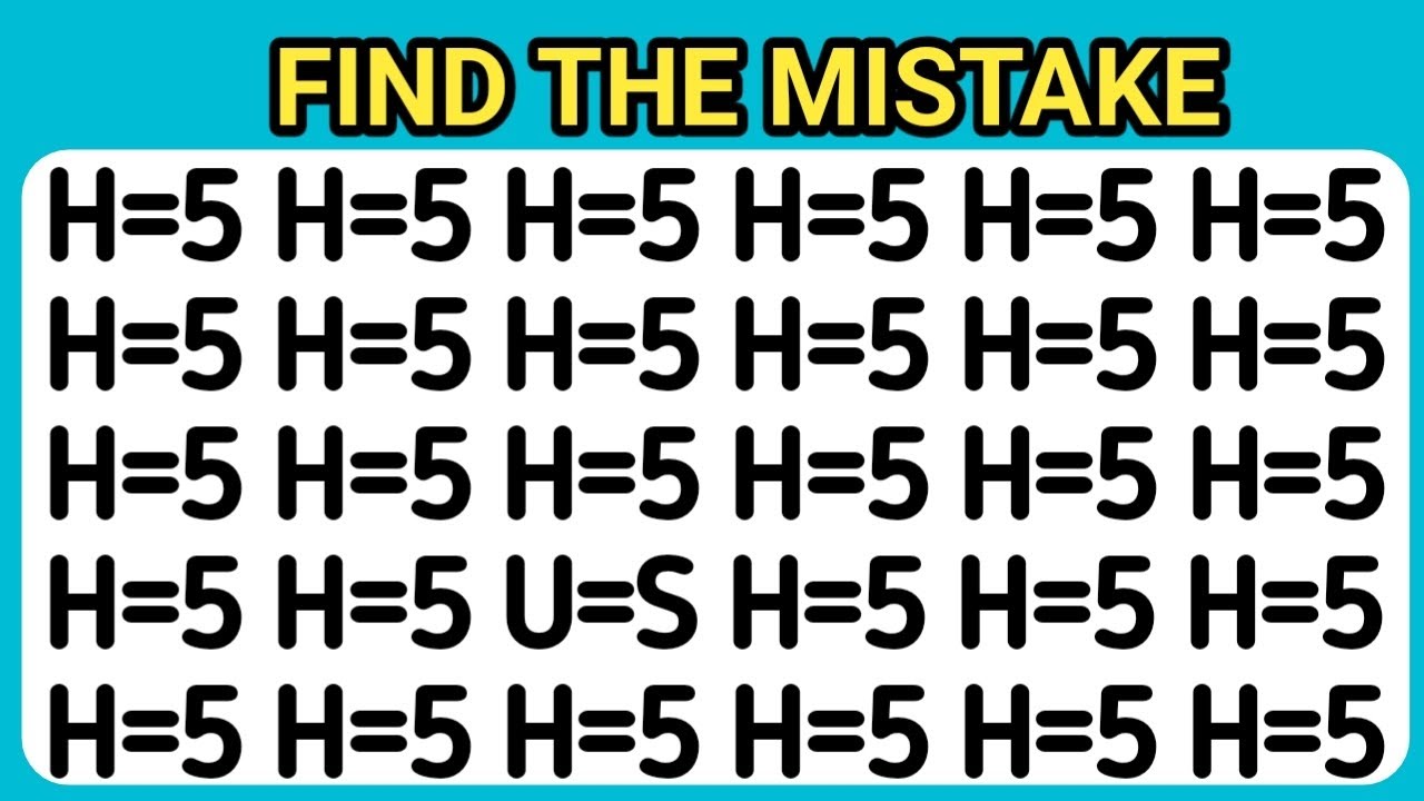 FIND THE MISTAKE || CHALLENGE YOUR EYES || EASY TO DIFFICULTY LEVEL 
