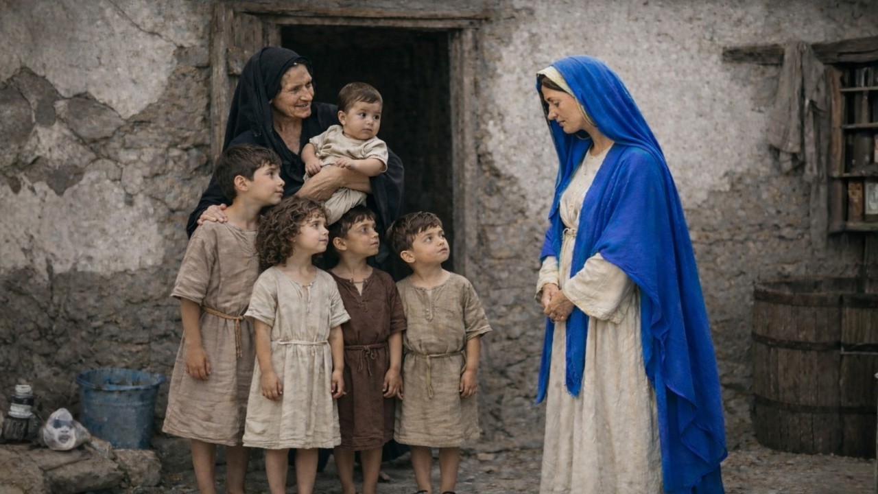 “No tengo nada, pero te ayudo”, dijo la viuda a la mujer extraña… y era la Virgen María.