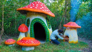 Amazing Girl Build Fairytale Mushroom House, Girl Easy Crafts Diy Skills