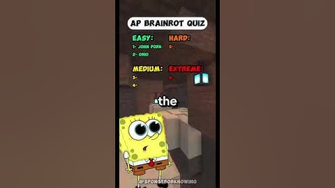 AP Brainrot Exam 2：How many did you get right this time？#spongebob #brainteasers#brainrot #challenge