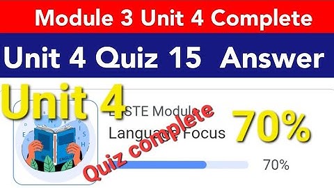 Unit 4 | Module 3 | Complete solution | Quiz 15 Questions | 70% | Discussion forums | EaSTE | QAED|