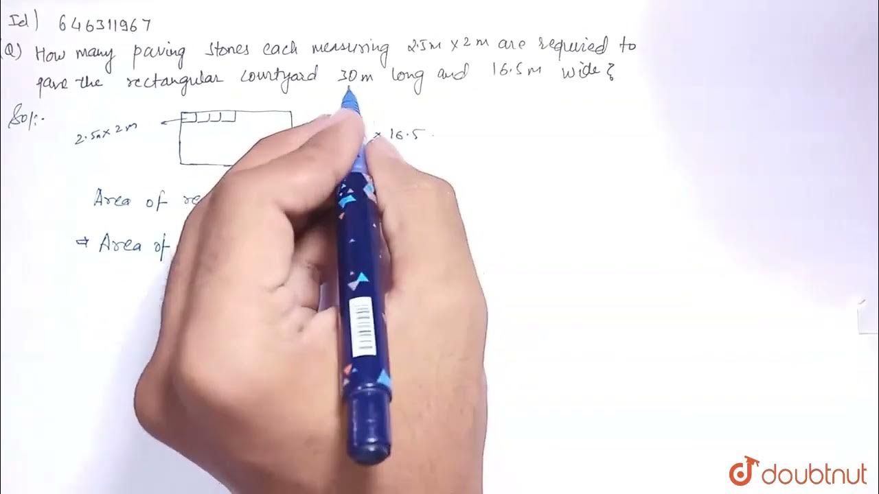 How many paving stones each measuring 2.5 m xx 2 mare required to pave