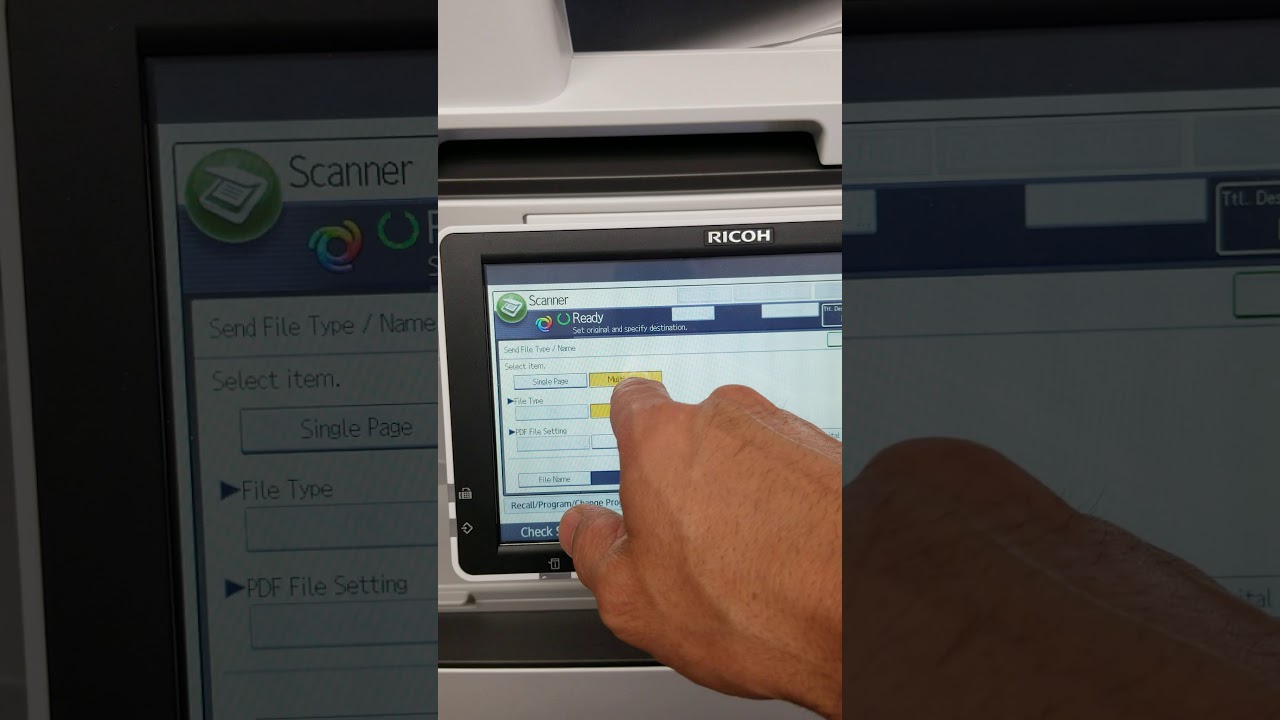 Ricoh PDF file default settings YouTube