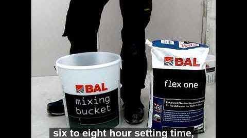 How to mix up BAL Flex One tile adhesive