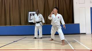 Shift Rising Block reverse punch in Jion explanined by Nemoto Sensei