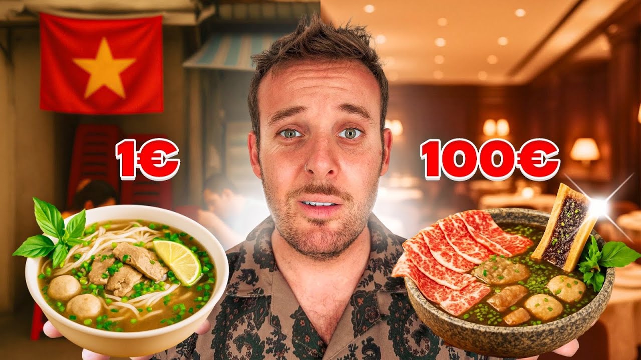J'ai Testé un Pho à 1€ vs 100€! Saigon Vietnam 🇻🇳