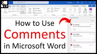 How to Use Comments in Microsoft Word (Modern Comments)