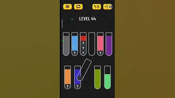 WATER SORT GAME LEVEL 44 SOLUTION GUIDE  044 #1MinChallenge_gamer