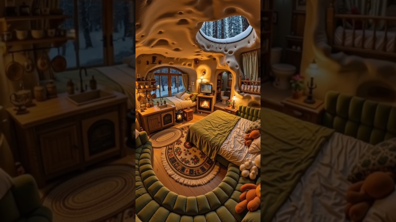 “Warm & Cozy Bedroom | Nature-Inspired Home e Noor AI” 😍