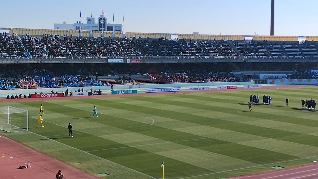 PK戦フル（やや引きめ）　京都橘高校vs山梨学院高校　第104回全国高校サッカー選手権大会　2025年12月29日