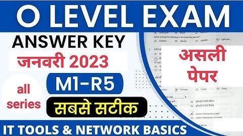 O level IT Tools paper m1 r5 paper solution| information technology solid #answer #key