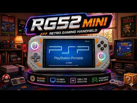 The RG52 Mini: Capable Retro Gaming Widescreen Handheld Is Pretty Cool