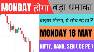Nifty Report For Tomorrow and Banknifty News For 18 May Monday Market Analysis